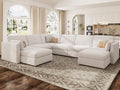 Oversized Modular Sectional Sofa U-Shaped Cloud Couches White by Kalafini