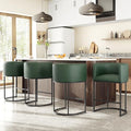 26" H Counter Height Bar Stools Set of 4, Modern Barrel Counter Stools by VATROS