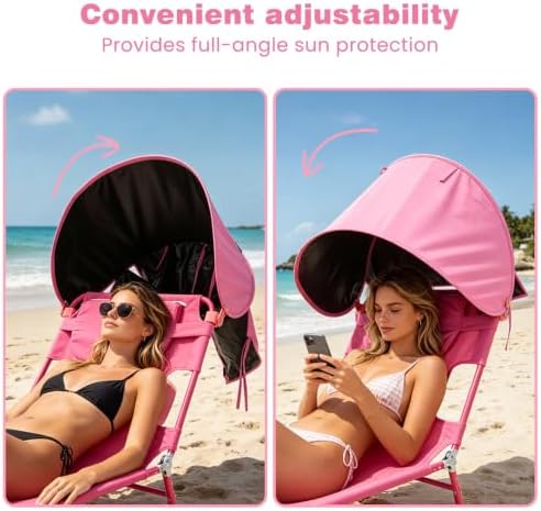 SUNNYFEEL Lay Flat Tanning Chair, Face Down Lounger, 5-Position Reclining - Image 3