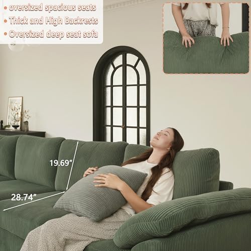 EASE MOOSE Oversized L Shape Sectional Modular Cloud Sofa - Image 6