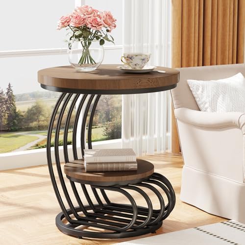 Tribesigns Round End Side Table: Side Table by Tribesigns
