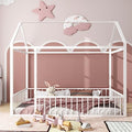 Flieks Twin Size Metal Bed House Bed Frame by Flieks