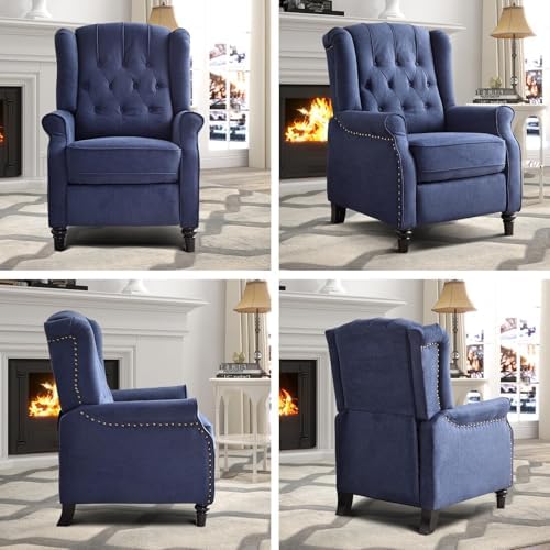EBELLO Pushback Recliner Chair, Fabric Armchair Push Back Recliner - Image 6