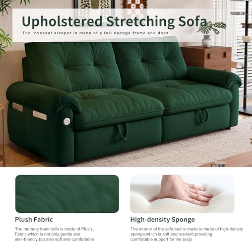 77" Queen Size Sofa Bed, Loveseat Sleeper Sofa - Image 5