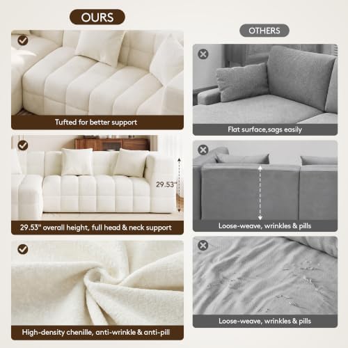 107" Cloud Sectional Couch - Image 6