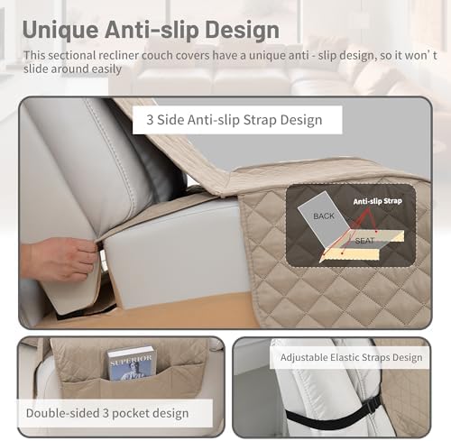 Waterproof Sectional Reclining Couch Covers L Shaped Recliner Sectional Sofa - Image 5