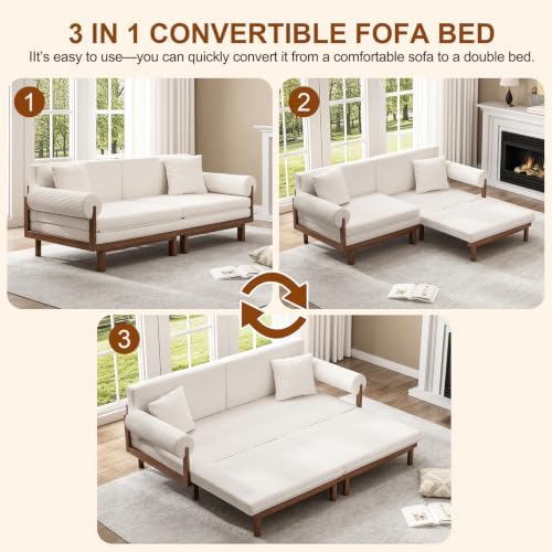 84.65" Queen Pull Out Sofa Bed - Image 3