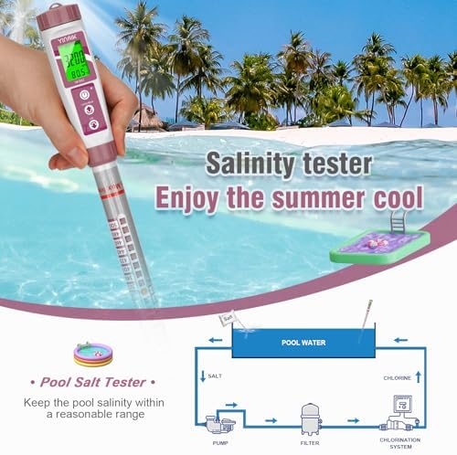 YINMIK Salt Meter for Pools Truncheon Salinity Tester for Pool & Spa - Image 5