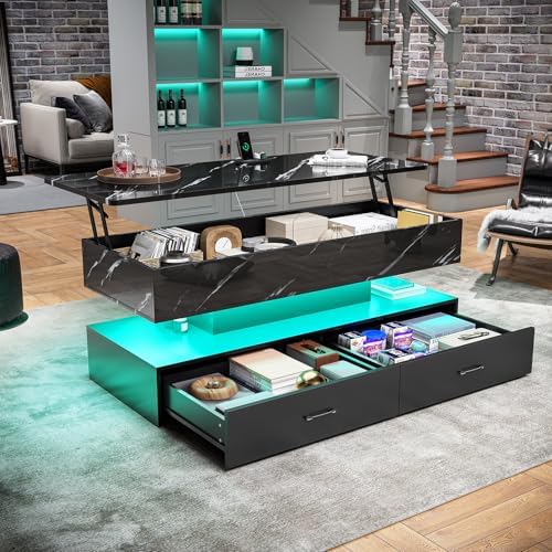 SEDETA 47.2" Lift Top Coffee Table, Coffee Tables - Image 3