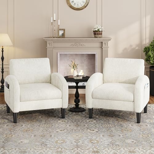 Homkdom Accent Chair with Side Pockets & Ergonomic Backrest by ElevateYourHome%EF%BC%8CEnhanceEver