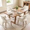 Linen Upholstered Dining Chairs Set of 4 by DMFurniture