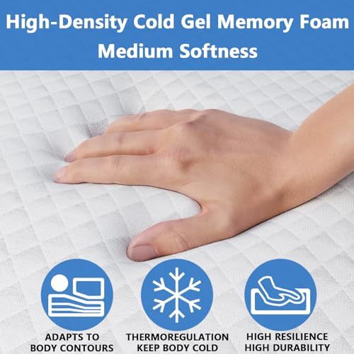 4.5 Inch Cold Gel Memory Foam Mattress Replacement - Image 4