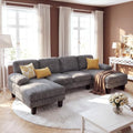 Furmax Sectional Couches for Living Room, Dark Grey by Furmax