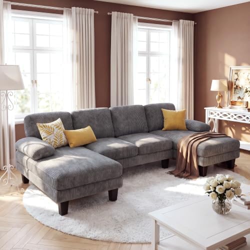 Furmax Sectional Couches for Living Room, Dark Grey by Furmax