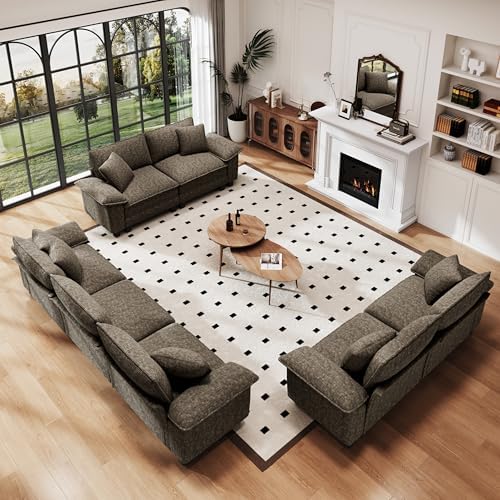 PHI VILLA 3-Piece Modular Sectional Cloud Couch and 2 Loveseats Sofa Set - Image 2