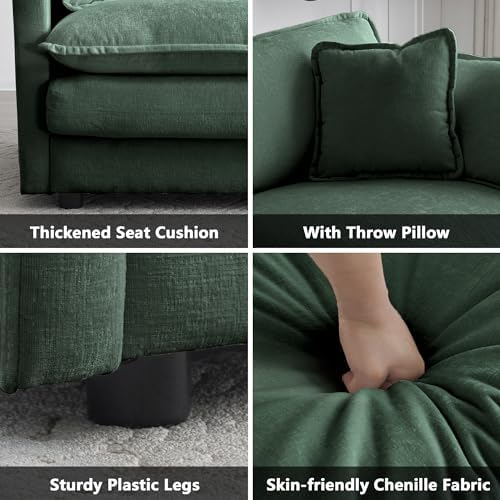 mikibama Luxury 2 Piece Cloud Couches Set, Modern Upholstered Chenille 3 Seater - Image 5
