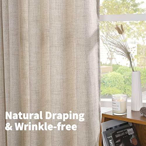 YoungsTex Small Linen Cafe Curtains 36 Inch Length - Image 5