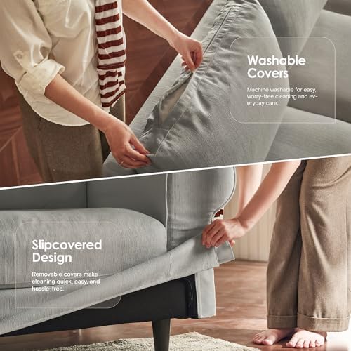 80" Oversized Cloud Loveseat, Classic Farmhouse Water-Repellent Chenille - Image 6