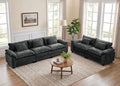 Oprisen 2 Pieces Cloud Couch Set, Upholstered Comfy Modular Sectional Sofa Deep by Oprisen