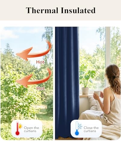 StangH Navy Blue Velvet Extra Curtains - Image 6