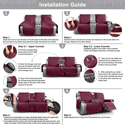 TAOCOCO Waterproof Loveseat Recliner Cover - Image 6