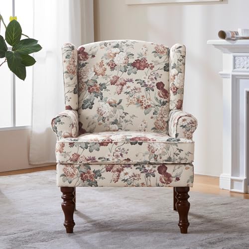 High Back Wingback Accent Chair, Upholstered Single Armchair Sofa - Image 2