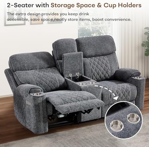 HAOMARKETS Electric Reclining Loveseat Couch - Image 5