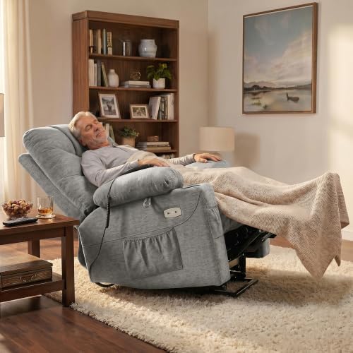 MCombo Power Lift Recliner for Elderly, Fabric 7287 - Image 4