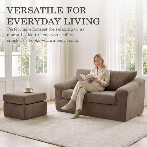 L Shaped Boneless Couch, Modern Loveseat Sofa - Image 3