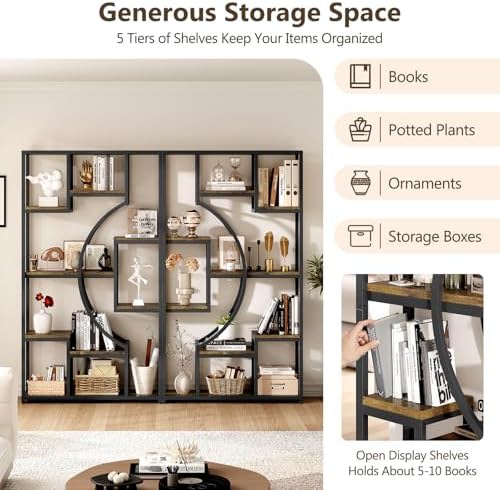 LGHM Industrial 5-Tier Bookshelf - Image 3