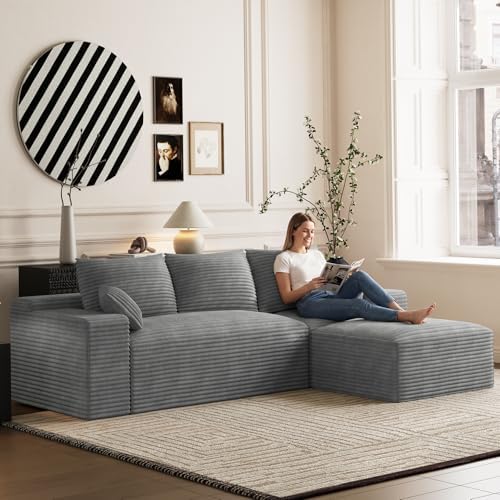 ONEMMLION 106" L-Shaped Cloud Boneless Couch - Image 2