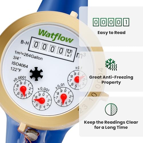 DN20 Water Meter 3/4" NPT, ISO4064 Certification Cubic Water Flow Meter - Image 2