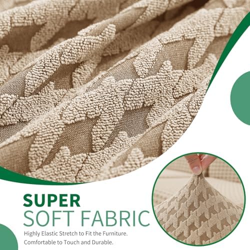 MAXIJIN Couch Cushion Covers for Sectional Sofa, Stretch Sofa Cushion Cover - Image 3