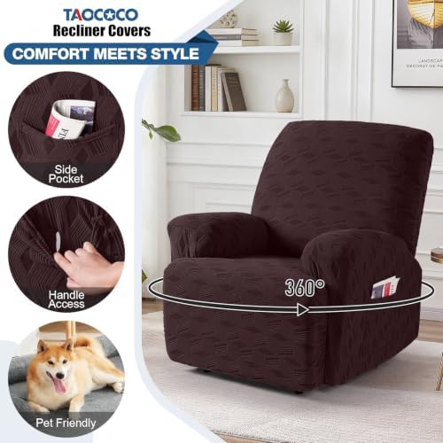 TAOCOCO Oversized Recliner Cover Stretch Recliner Chair Covers, Jacquard - Image 4