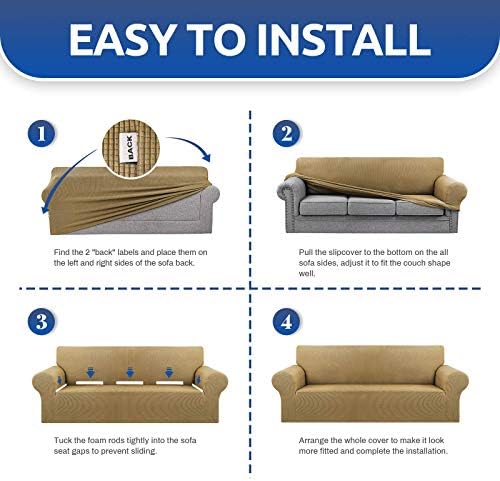 KEKUOU Stretch Chair Sofa Slipcover, Single Couch Cover - Image 4