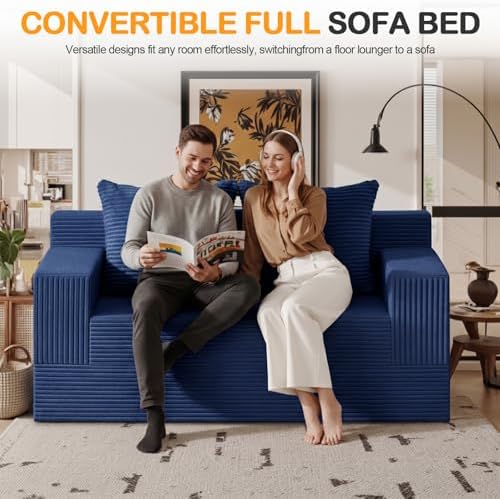 Erament Boneless Loveseat Convertible Sofa Bed, Folding Floor Futon Sleeper - Image 4