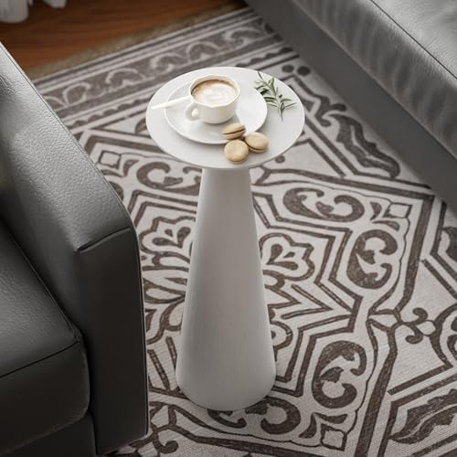 COZAYH Farmhouse Tall Pedestal End Table, Solid Wood Martini Table - Image 5