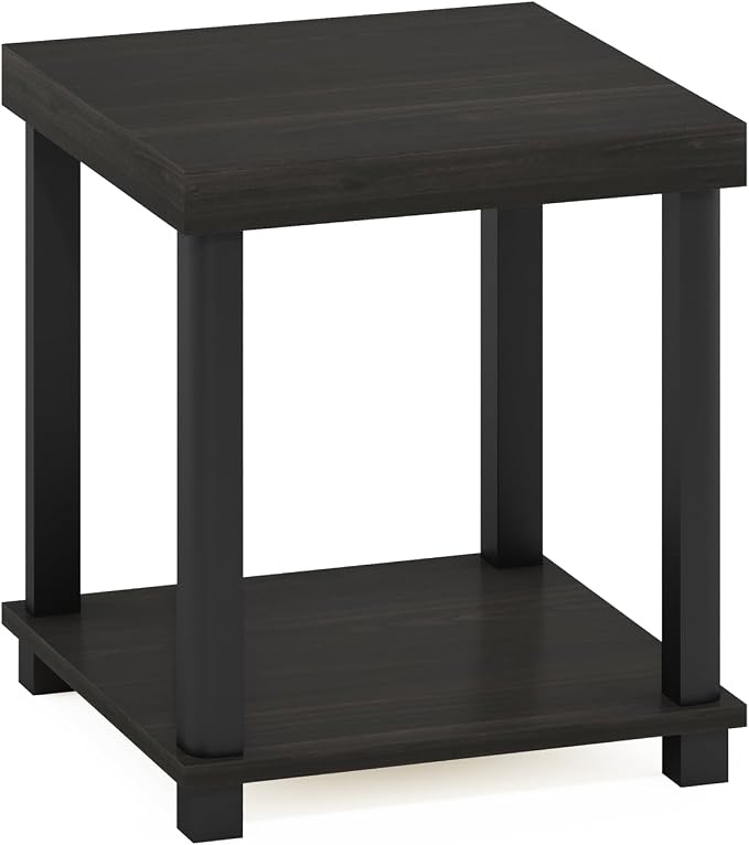 Furinno Turn-N-Tube Side Table, 2-Tier Thick Tabletop End Table - Image 6