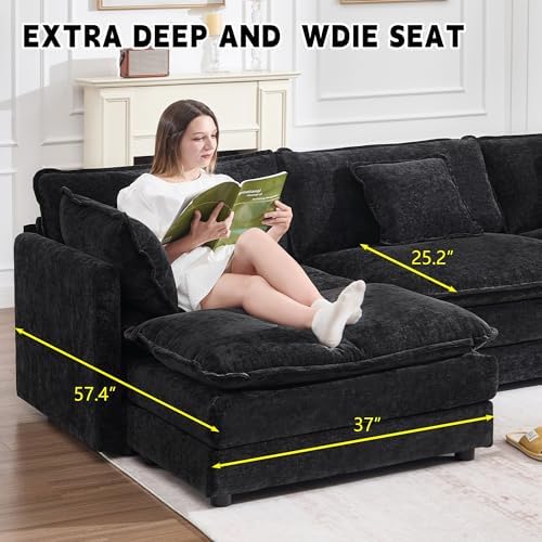 GNIXUU 146“ Oversized Modular Sectional Sofa Cloud Couch - Image 7