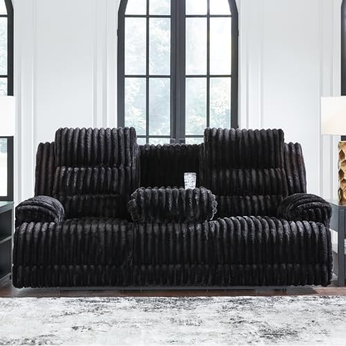 Signature Design by Ashley Power Reclining Sofa, Drop Down Table - Image 2
