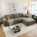 Settab 95" Boneless Couch Modular Sectional Sofa L-Shape Lounge Cloud Couch by Settab