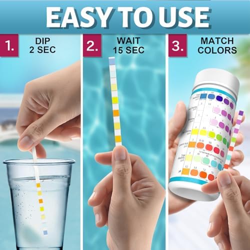 EASYTEST 140Pcs 3-Way Hot Tub, Spa and Pool Test Strips - Image 5
