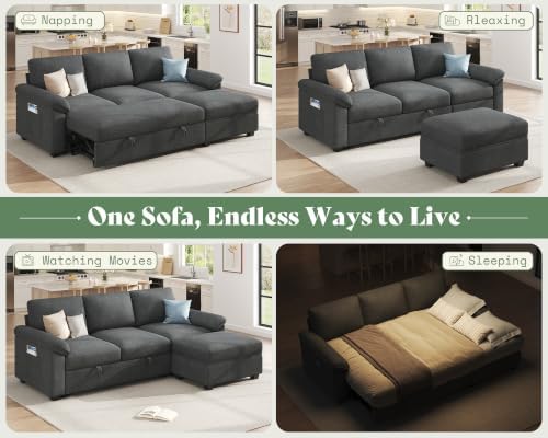 VanAcc 81" Sofa Bed, Sleeper Sofa - Image 7
