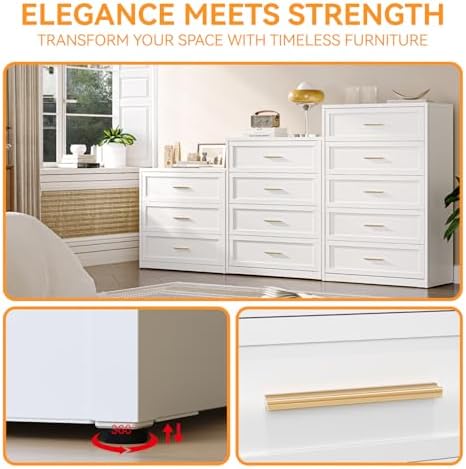 COFaR Metal Dresser for Bedroom, Dressers & Chests of Drawers for Nightstand - Image 5