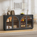 Sideboard Buffet Cabinet with Storage, Modern Coffee Bar Liquor Cabinet w/2 by beronbaer
