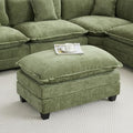 35‘’ Modern Chenille Cloud Sofa Ottoman, Rectangle Ottoman by WUTUTUEE
