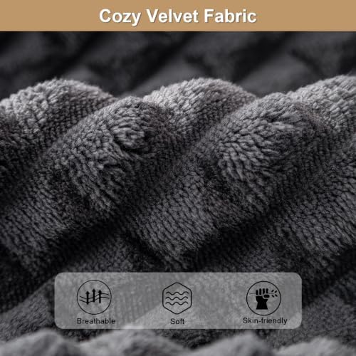 Soft Velvet Fuzzy Couch Covers Washable - Image 2