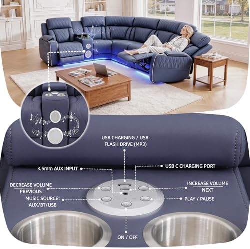 Power Reclining Sectional Sofa Set - Image 3