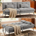 COMHOMA 72″ Convertible Futon Sofa Bed, Adjustable Backrest by ComHoma