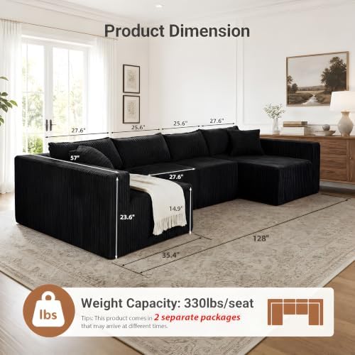 Claiks 128" Boneless Couch Couches - Image 2